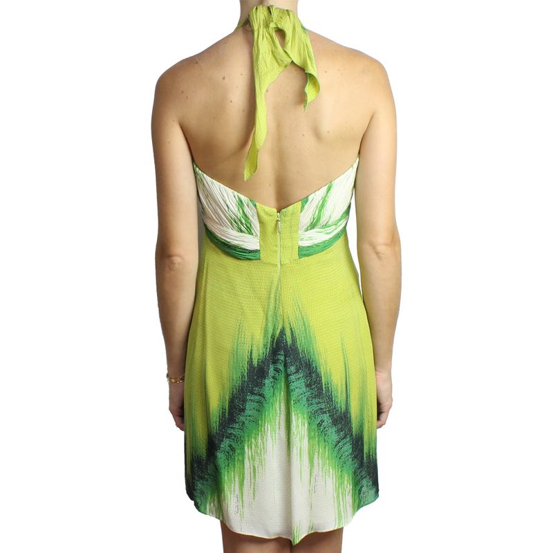Vestido-Roberto-Cavalli-Seda-Verde