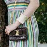 Bolsa-Salvatore-Ferragamo-Vintage-Mini-em-Croco-Marrom