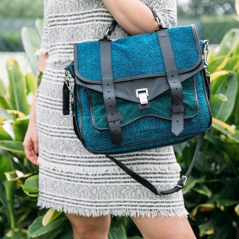 Bolsa-Proenza-Schouler-Tecido-Azul-e-Verde