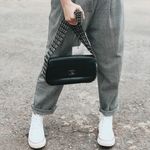 Bolsa-Chanel-Couro-Lambskin-Preta-Alca-Correntes-Chumbo