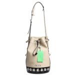 bolsa-kenzo-bucket-bege-e-preta-com-tachas