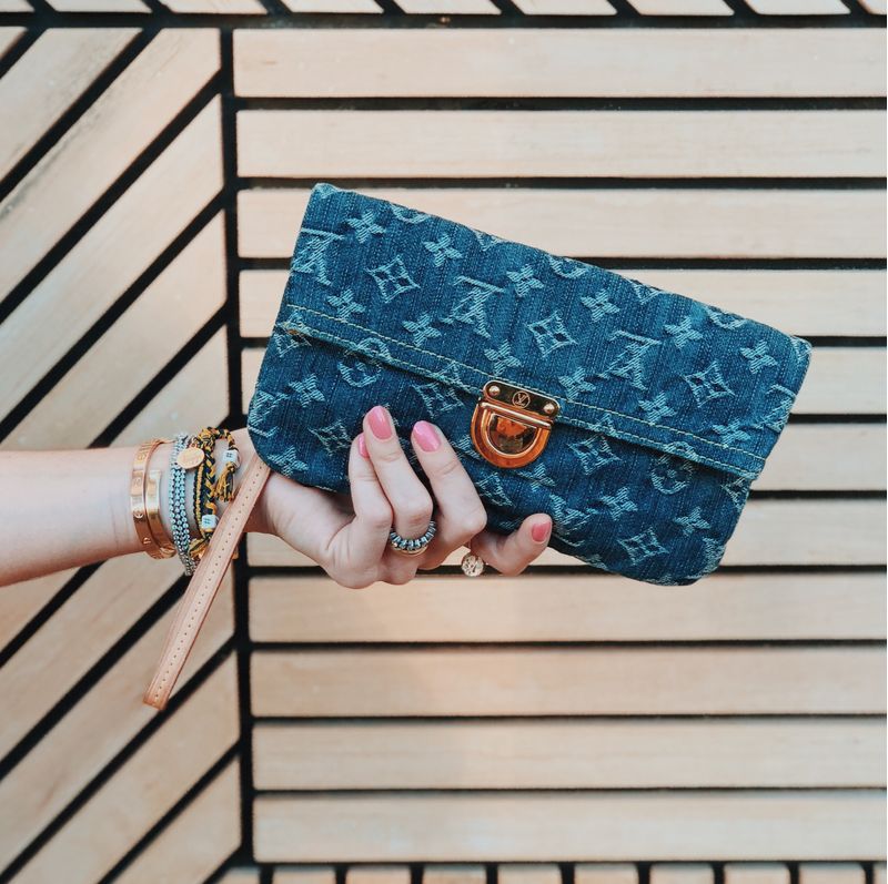 Clutch-Louis-Vuitton-Denim-Pochette