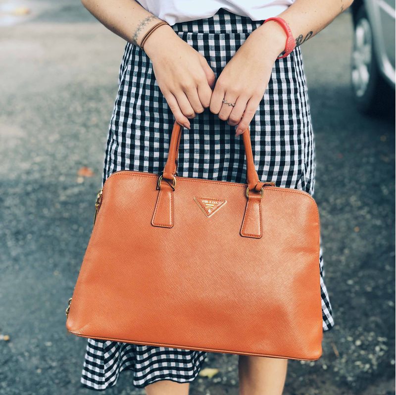 Bolsa-Prada-Saffiano-Laranja