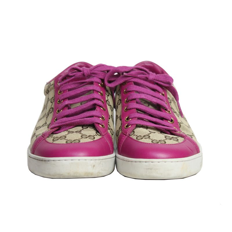 tenis-gucci-canvas-com-couro-roxo