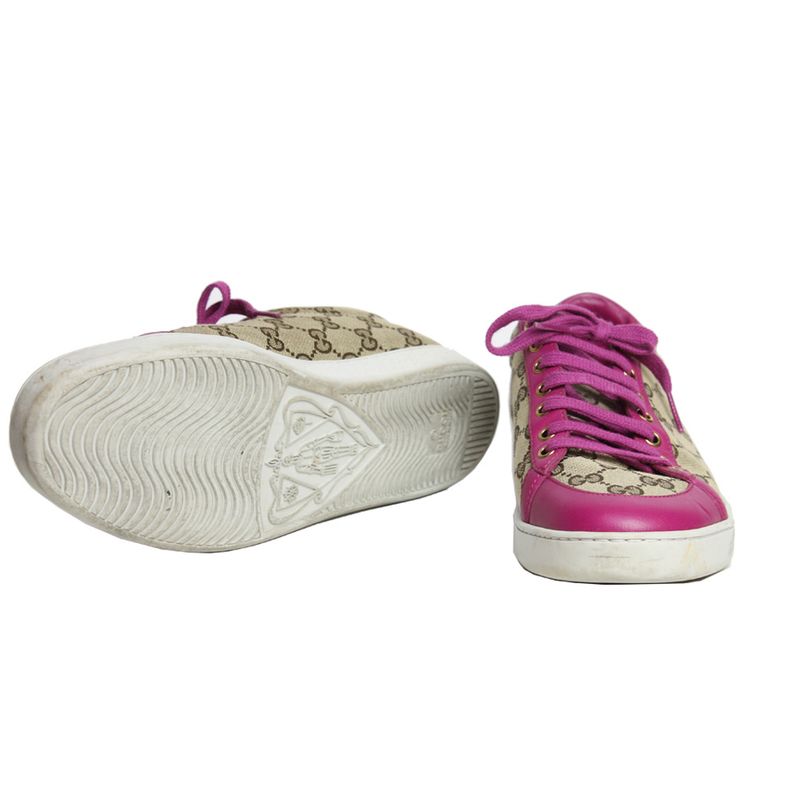 tenis-gucci-canvas-com-couro-roxo
