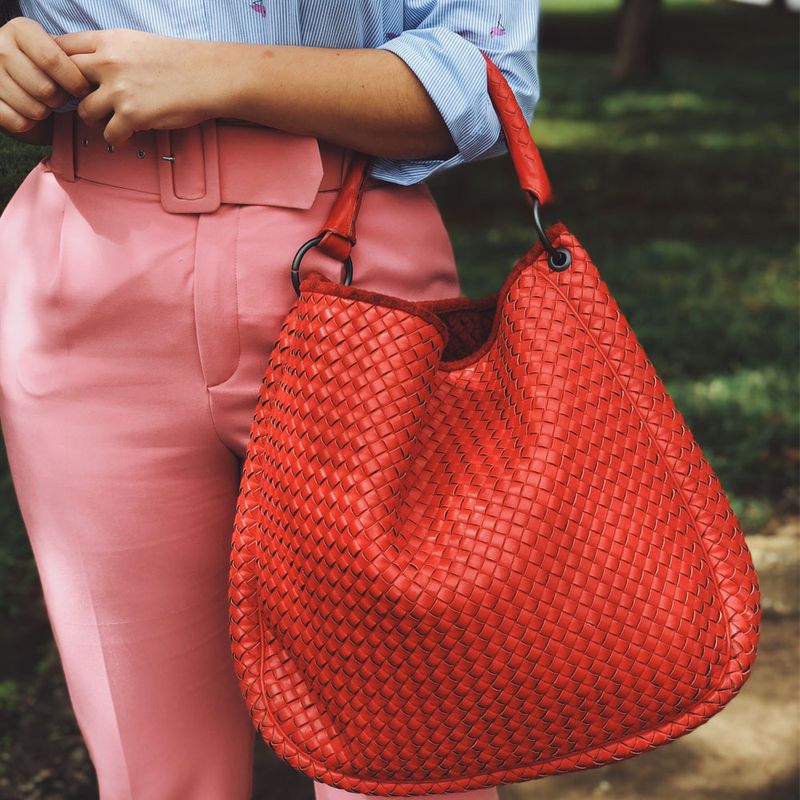 Bolsa-Bottega-Veneta-Vermelha