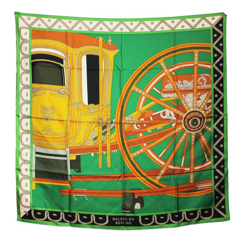 lenco-hermes-carre-twill-de-seda-90-verde-e-laranja