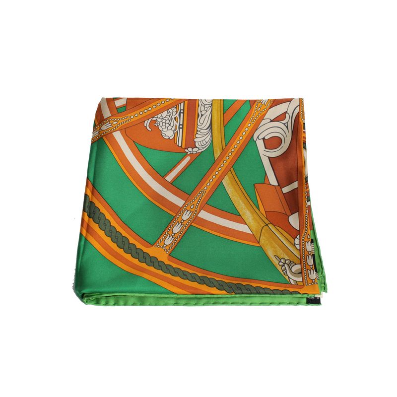 lenco-hermes-carre-twill-de-seda-90-verde-e-laranja
