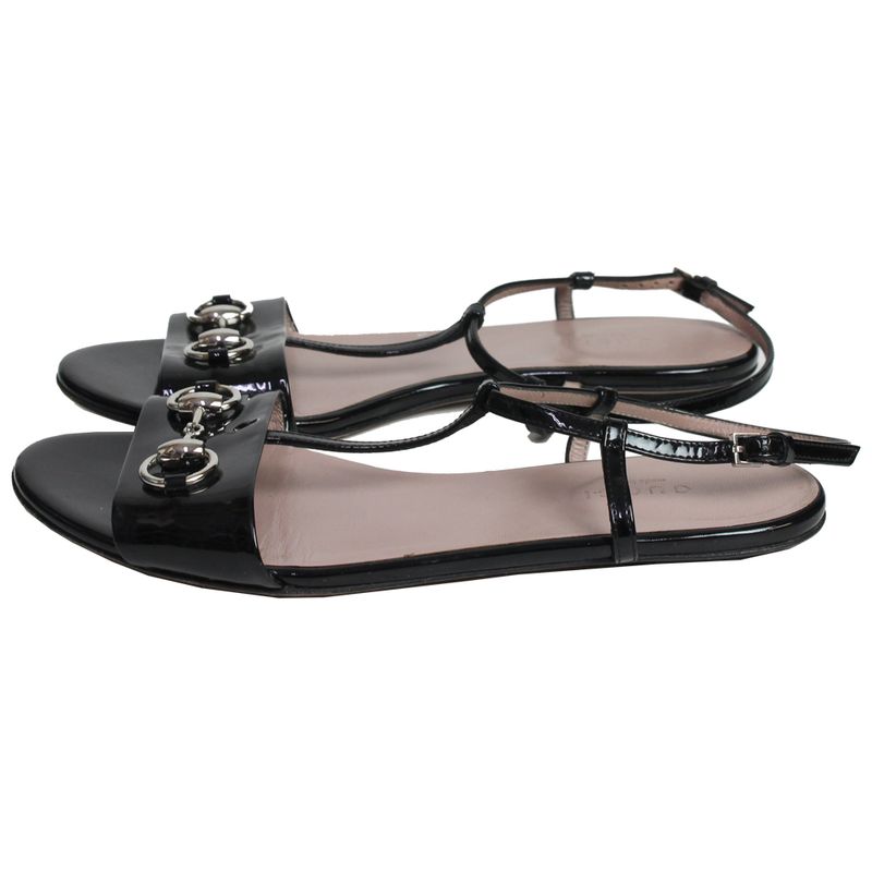 Sandalia-Rasteira-Gucci-Verniz-Preta