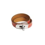 Bracelete-Hermes-Kelly-Double-Tour-em-Couro-Swift-Coral