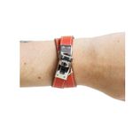 Bracelete-Hermes-Kelly-Double-Tour-em-Couro-Swift-Coral