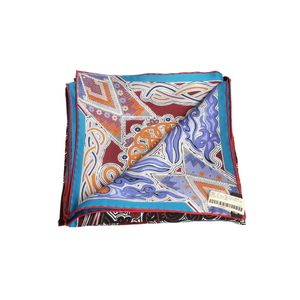 Lenço Hermes Carre Twill de Seda 90 Azul e Vinho