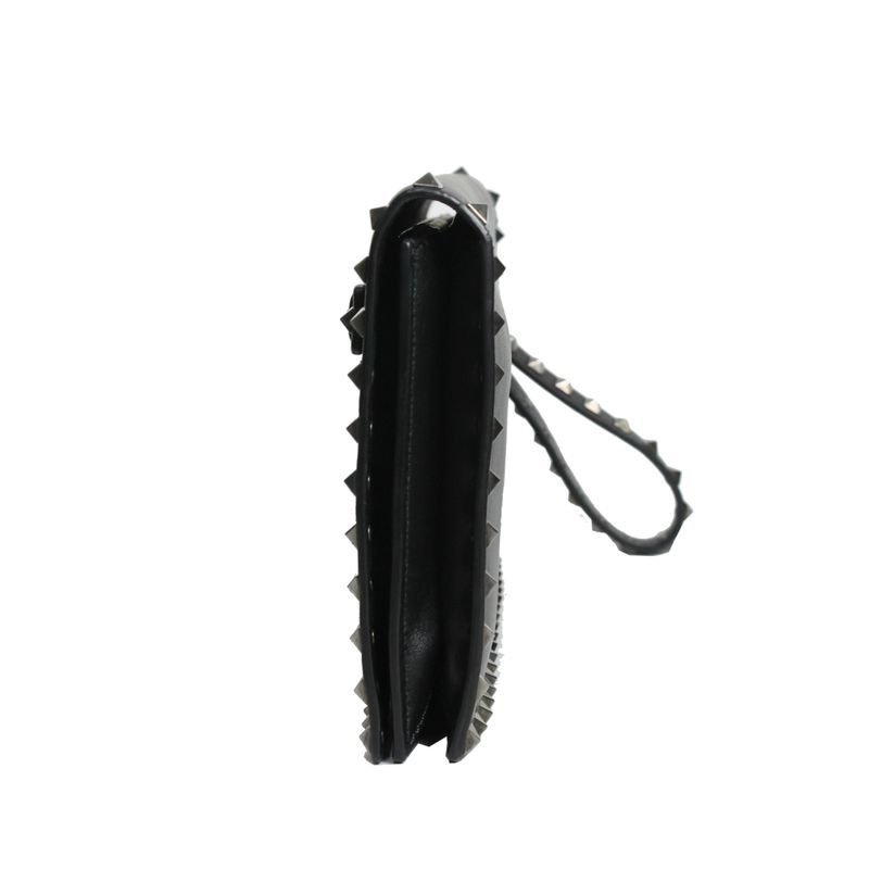 Clutch-Valentino-Rockstud-Couro-Preta