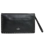 Clutch-Valentino-Rockstud-Couro-Preta
