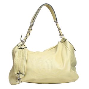 Bolsa Chanel Couro Liso Creme