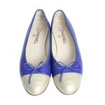 Sapatilha-Chanel-Couro-Azul-e-Dourado