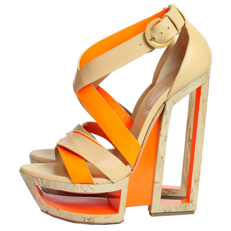 Sandalia-Casadei-Laranja-e-Nude