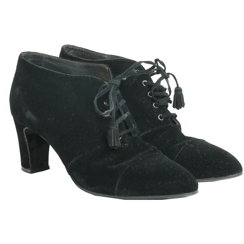 Bota-Chanel-Veludo-Preto