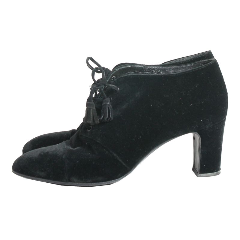 Bota-Chanel-Veludo-Preto