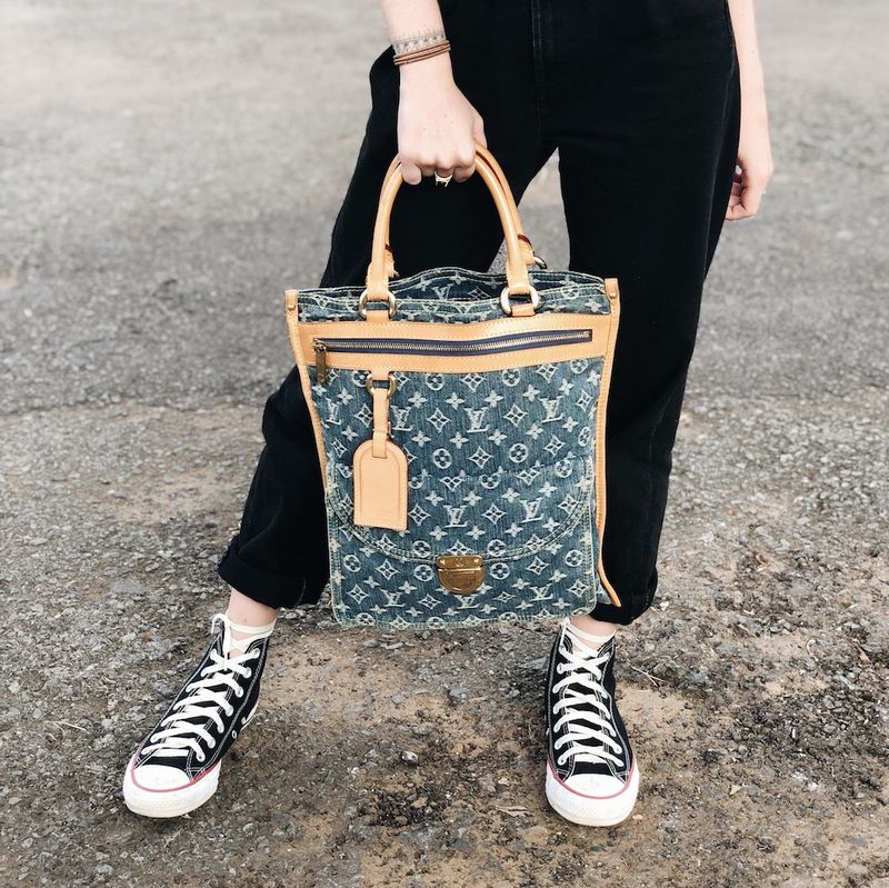 Bolsa-Louis-Vuitton-Denim-Sac-Plat