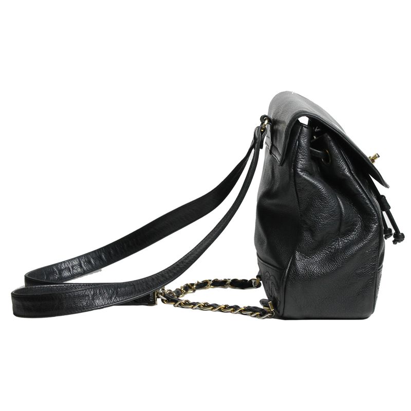 Mochila-Chanel-Vintage-Couro-Preto