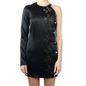 Vestido Anthony Vaccarello Assimétrico Preto