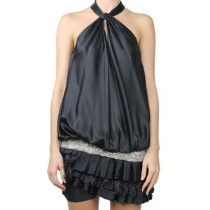 Vestido Basix II Preto Cetim