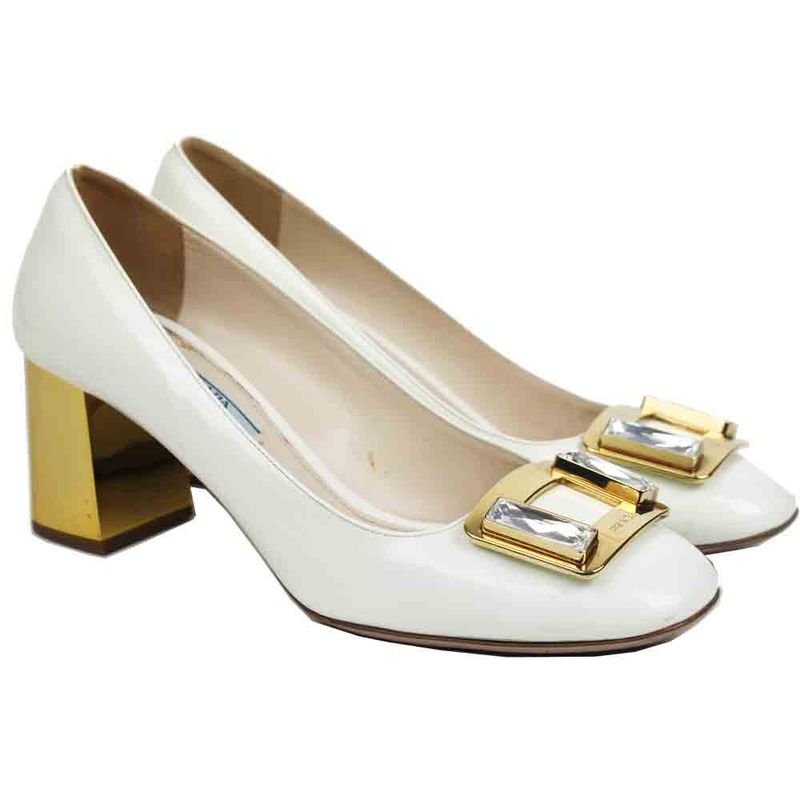 Sapato-Prada-Verniz-Branco