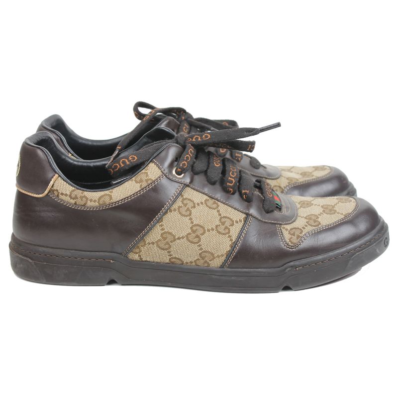 Tenis-Gucci-Canvas-Marrom