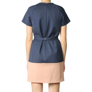 Vestido Victoria Beckham Azul e Nude