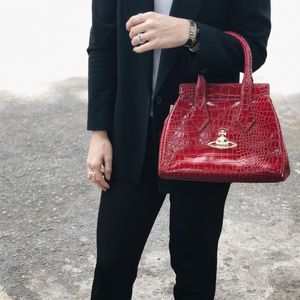 Bolsa Vivienne Westwood Croco Vermelha