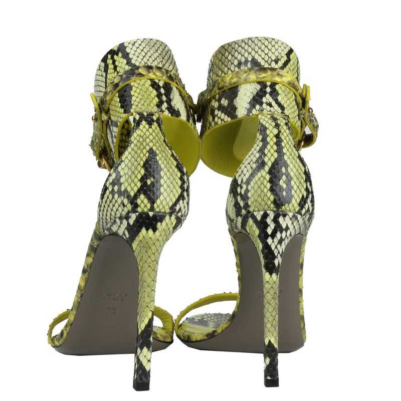 Sandalia-Gucci-Ursula-Horsebit-Python-Verde