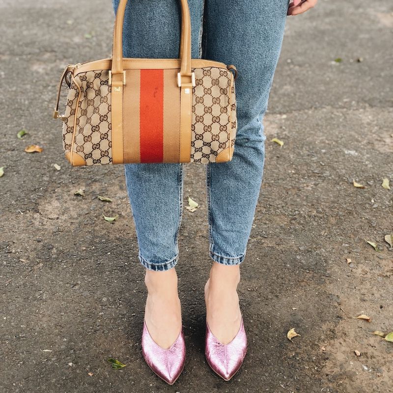 Bolsa-Gucci-Canvas-Couro-Caramelo