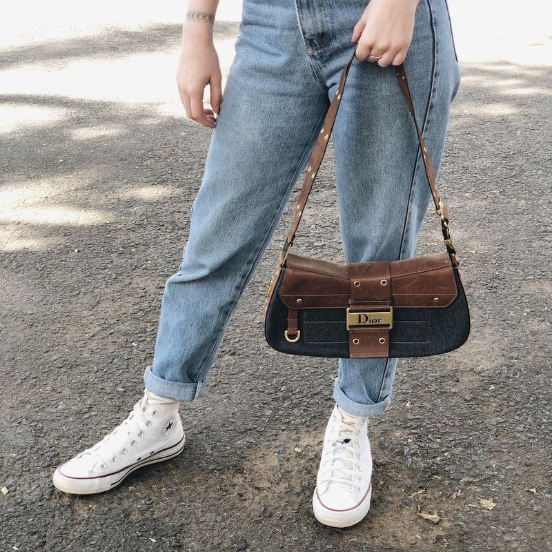 1158-Bolsa-Christian-Dior-Hobo-Jeans-Columbus-Verso