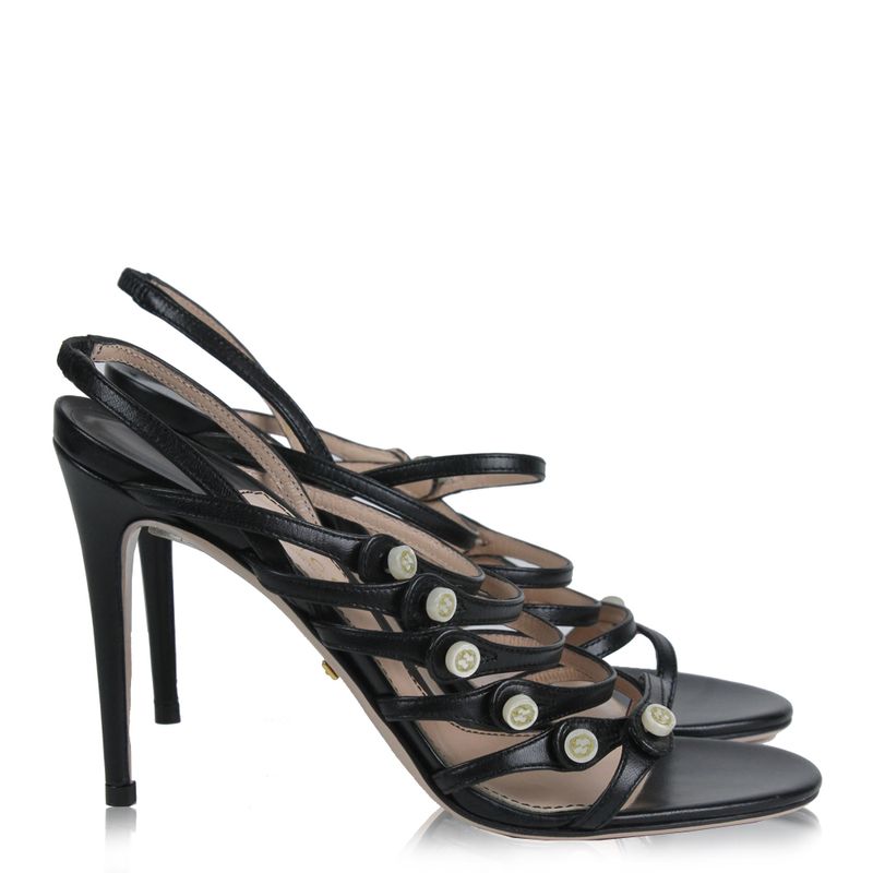 sandalia-gucci-tiras-preta-gg