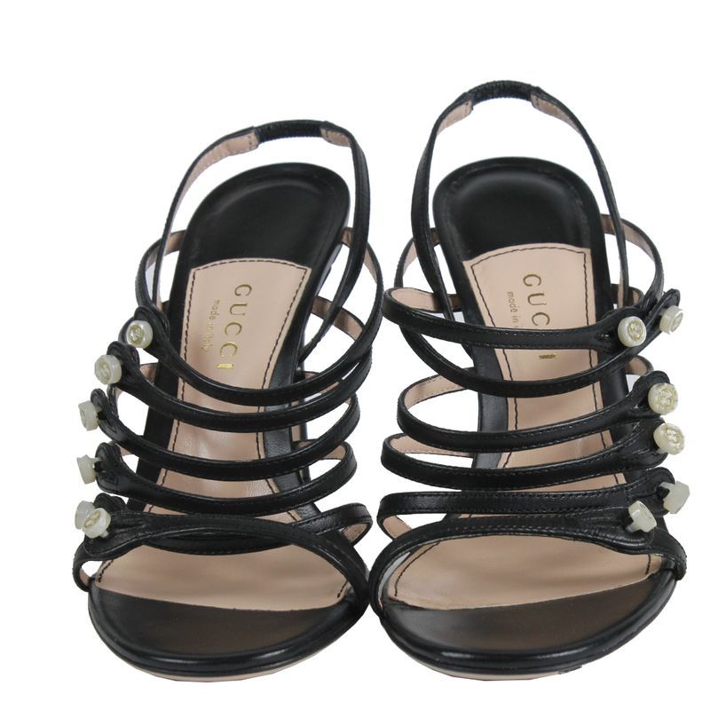 sandalia-gucci-tiras-preta-gg