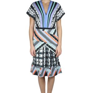 Vestido Peter Pilotto Seda Babados