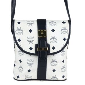 Bolsa MCM Crossbody Couro Branco