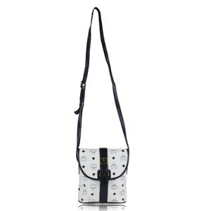 Bolsa MCM Crossbody Couro Branco
