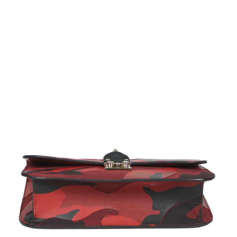 Bolsa-Valentino-Lock-Camouflage-Vermelha