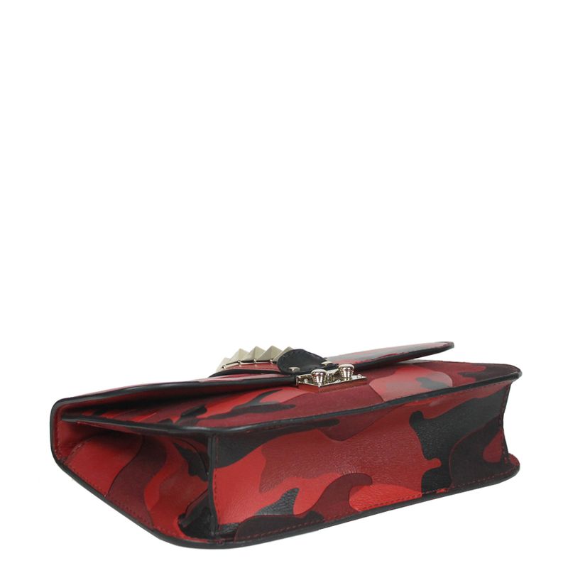 Bolsa-Valentino-Lock-Camouflage-Vermelha