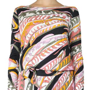 Vestido Emilio Pucci Estampado Rosa e Laranja