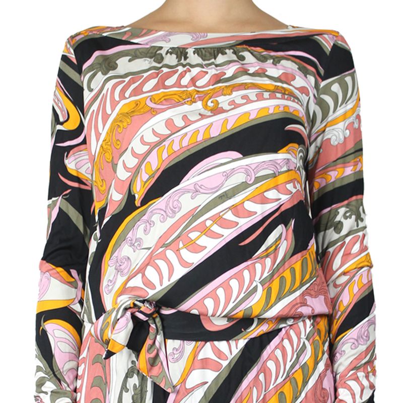 Vestido-Emilio-Pucci-Estampado-Rosa-e-Laranja