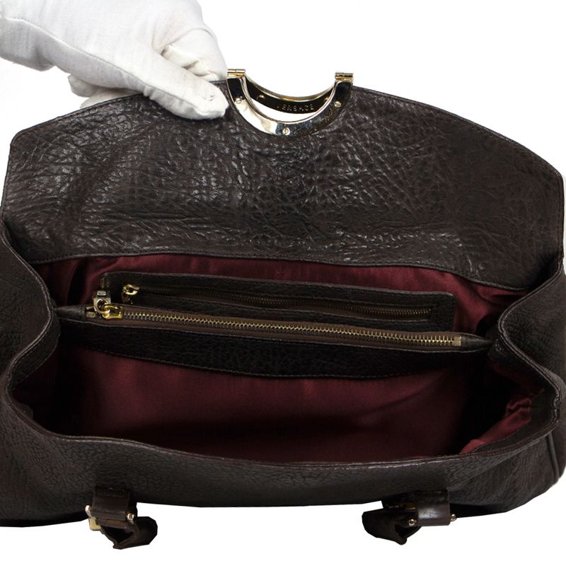 Bolsa-Versace-Couro-Marrom