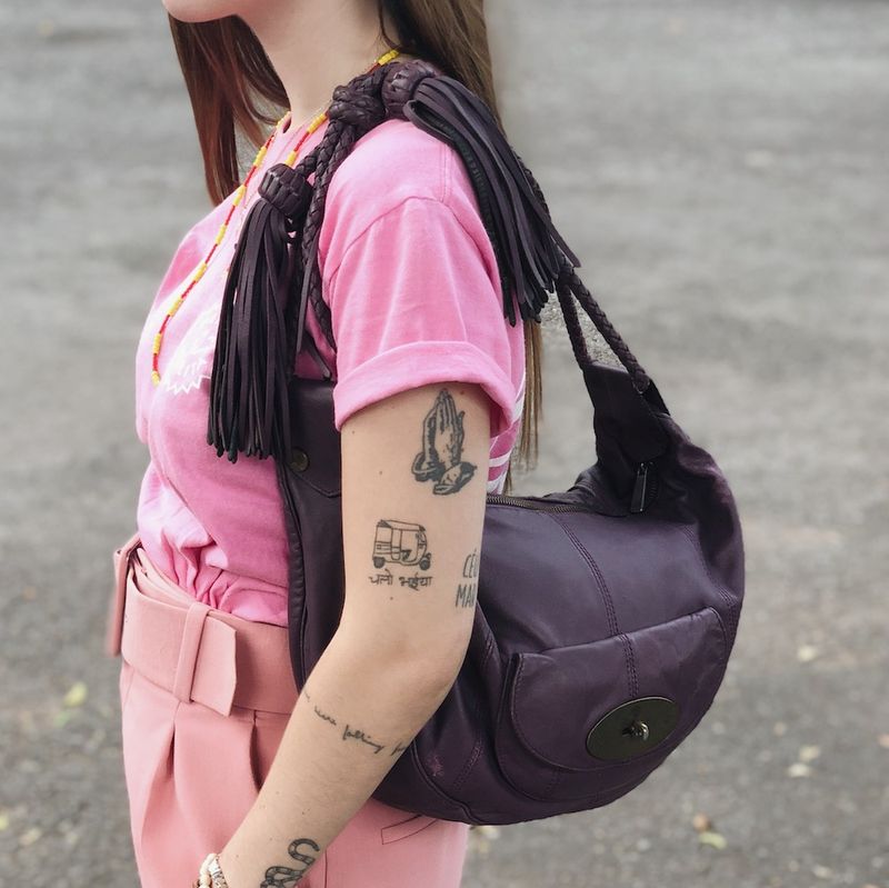 Bolsa-Mulberry-Hobo-Couro-Roxo