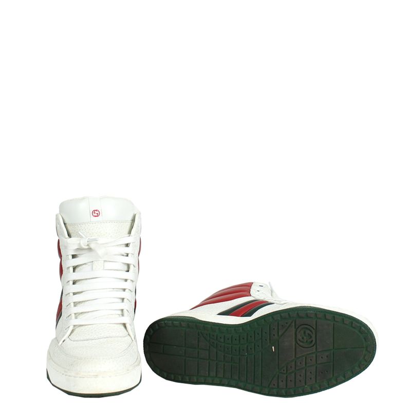 Tenis-Gucci-Couro-Branco-Cano-Medio