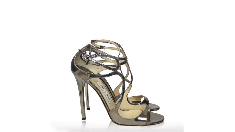 Sandália Jimmy Choo Ivette Verniz Chumbo Original | Pretty New