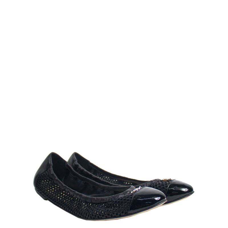 Sapatilha-Chanel-Couro-e-Verniz-Preto