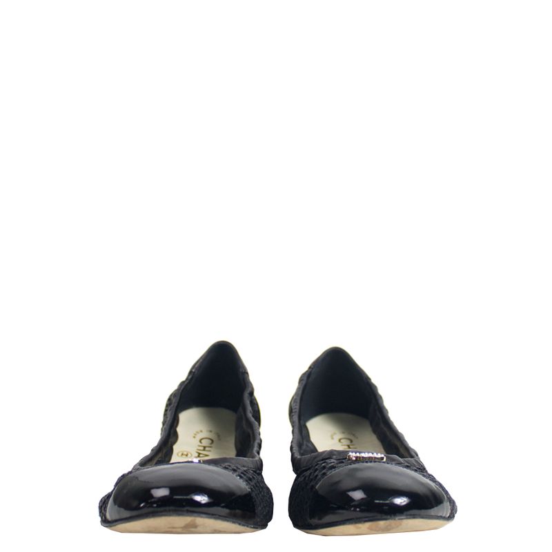 Sapatilha-Chanel-Couro-e-Verniz-Preto