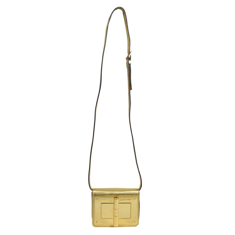 Bolsa-Tom-Ford-Couro-Dourado